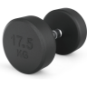 Гантель круглая UNIX FIT PRO обрезиненная 17,5 кг DBRND17_5PBKx2
